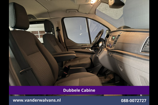 Ford Transit Custom 2.0 TDCI 170pk Automaat L2H1 Dubbele Cabine Euro6 Airco | 5-Zits | LED | Cruisecontrol Stoelverwarming, Verwarmde voorruit, LM velgen, Trekhaak, Parkeersensoren