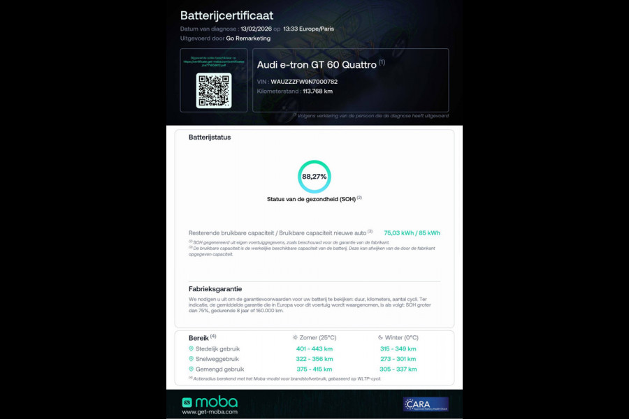 Audi e-tron GT 93 kWh | Luchtvering | Panoramadak | Daytona grijs | Leer | 20" LMV | Stoelverwarming V+A | Ambienteverlichting, Camera systeem Area View, Volledig Audi dealer onderhouden