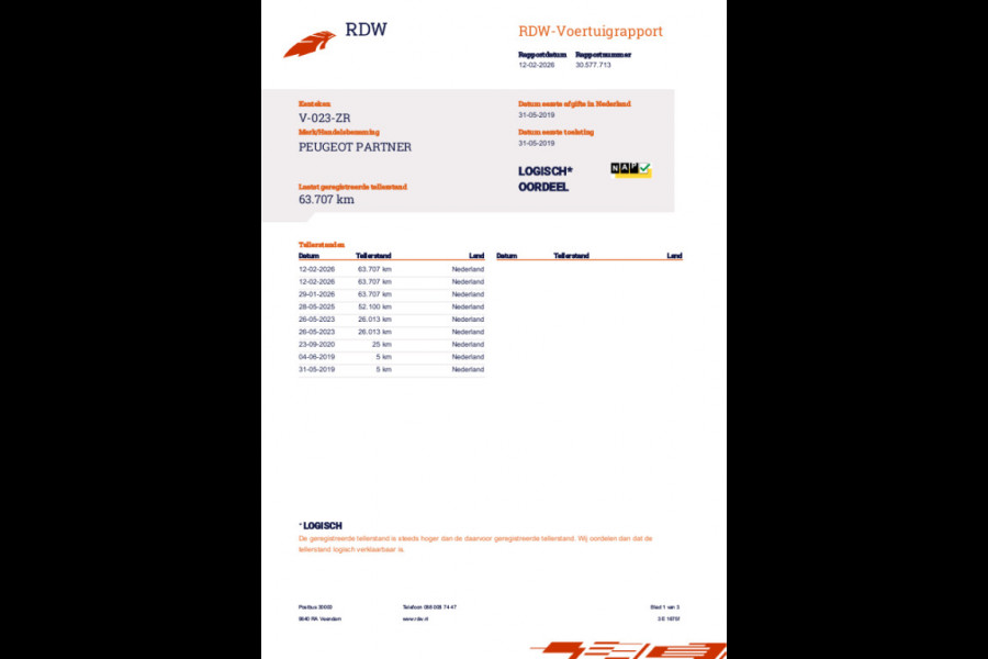 Peugeot Partner Electric Premium /Airco /Cruise /PDC /3-zits