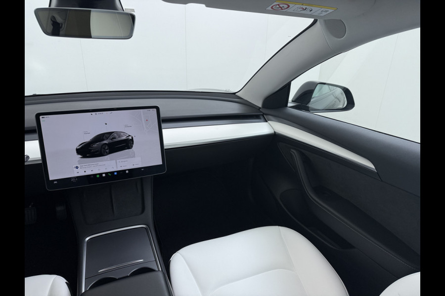 Tesla Model 3 RWD SR plus 325PK LFP Accu Ivory AutoPilot Leder Pano-dak FSD-vb. Adaptive-Cruise Camera's Elektr.-Stuur+Stoelen+Spiegels+Geheug Priv.Glasss Navi LED DAB Voorverwarmen Keyless One-Pedal-Drive Lmv 18" SOH 89% 1e Eigenaar Origineel Nederlandse Auto Fabrieks Garantie op Accu en Motor tot 23-08-2031 / 160.000km