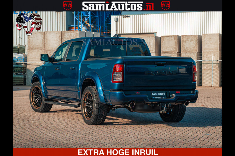 Dodge Ram SPORT | 5.7 V8 4x4 HEMI | PANORAMA DAK | GROOTSCHEM 12 INCH | LPG | Patriot Blue | CREW CAB | DUBBELE CABINE | 5 PERSOONS | DC | VOORRAAD NR 2555 - 3325