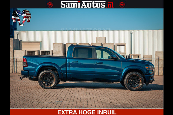 Dodge Ram SPORT | 5.7 V8 4x4 HEMI | PANORAMA DAK | GROOTSCHEM 12 INCH | LPG | Patriot Blue | CREW CAB | DUBBELE CABINE | 5 PERSOONS | DC | VOORRAAD NR 2555 - 3325