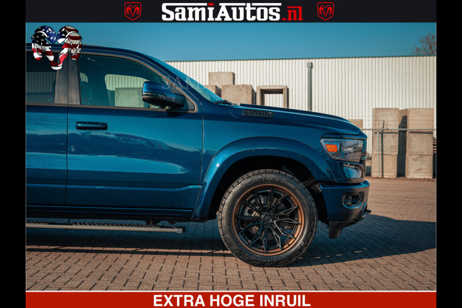 Dodge Ram SPORT | 5.7 V8 4x4 HEMI | PANORAMA DAK | GROOTSCHEM 12 INCH | LPG | Patriot Blue | CREW CAB | DUBBELE CABINE | 5 PERSOONS | DC | VOORRAAD NR 2555 - 3325