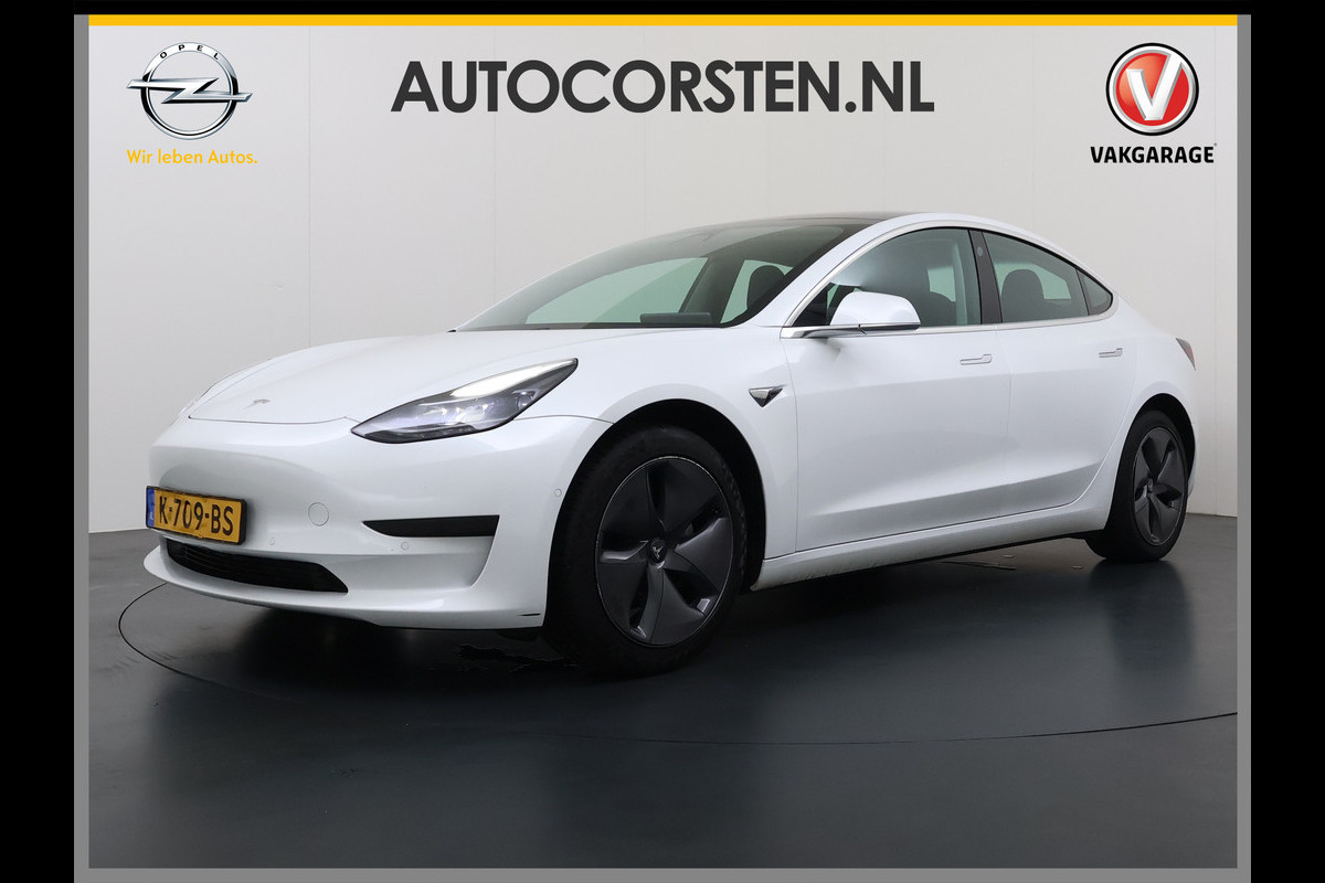Tesla Model 3 RWD SR plus Soh 90% LFP Accu AutoPilot Leder Panoramadak Adaptive-Cruise Camera's Elektr.-Stuur+Stoelen+Spiegels+Geheugen+Easy-E Navi LED DAB Voorverwarmen Keyless One-Pedal-Drive Lmv 18" SOH 90% 1e Eigenaar Origineel Nederlandse Auto