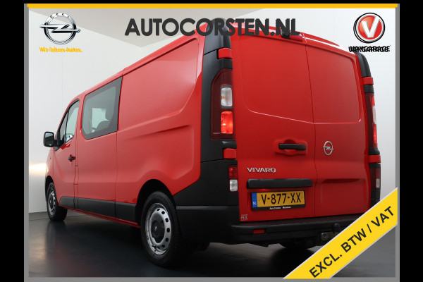 Opel Vivaro D126PK Dubbele Cabine 5-Persoons L2H1 Trekhaak Camera Navi Airco Cruise Control Pdc Sport EcoFlex 1.6CDTI Euro 6 Betonplex Vloer Wandbetimmering Schuifdeur Regen-Lichtsensor 1e Eigenaar Origineel Nederlandse Auto Dealeronderhouden 2.000kg trekvermogen