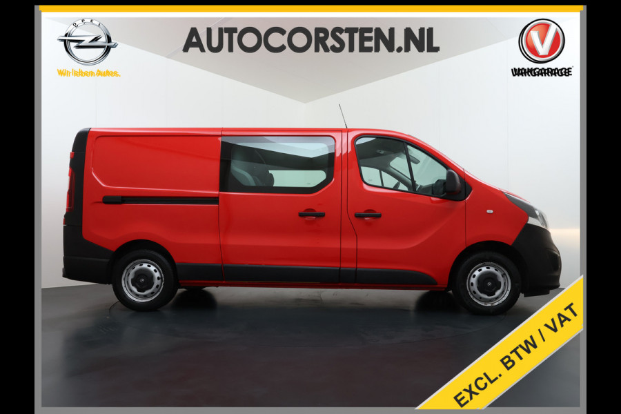Opel Vivaro D126PK Dubbele Cabine 5-Persoons L2H1 Trekhaak Camera Navi Airco Cruise Control Pdc Sport EcoFlex 1.6CDTI Euro 6 Betonplex Vloer Wandbetimmering Schuifdeur Regen-Lichtsensor 1e Eigenaar Origineel Nederlandse Auto Dealeronderhouden 2.000kg trekvermogen
