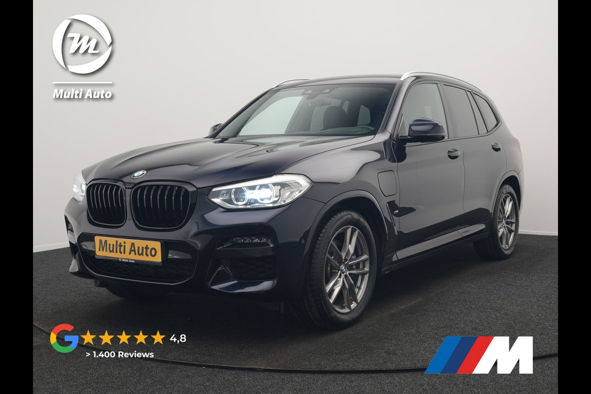 BMW X3 xDrive30e M Sport Plug In Hybrid 293pk Dealer O.H. PHEV | Head Up | 360 Camera | Lederen Sportstoelen Verwarmd | Sfeerverlichting | Keyless | Blis | Virtual | Navigatie | DAB | Cruise Control | Carbon Schwarz Metallic |