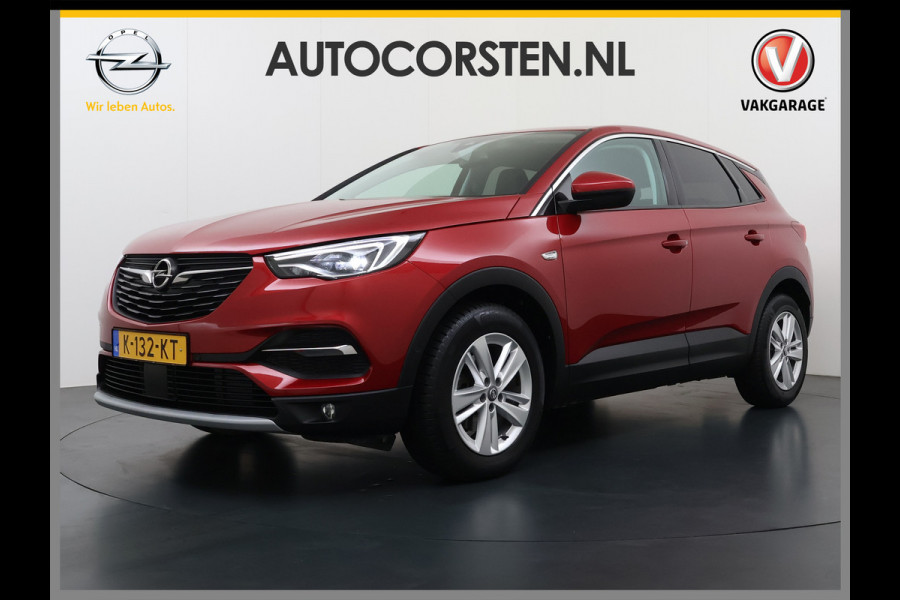 Opel Grandland X AUT-8 T131pk Innovation Trekhaak LED Navi 17"lm Keyless 1/2Leer AGR-Comfort-Stoel+Verwarmd Apple/Android Pdc Dab Ecc Tel. Isofix Mistlampen Priv.Glass Blindspot Lane-dep. Bordherk. Usb Bluetooth CruiseControl Licht-/Zichtpakket Elek.Inkl.spiegels Elek.Ramen Led 17''LM 1.2 Turbo Business Elegance NL-auto EURO 6 Origin.NLse auto Volledig Dealer onderhouden 1300kg trekvermogen € 39.000,- nieuw