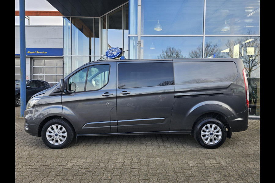 Ford Transit Custom L2 Dubbele Cabine Limited Automaat 170 pk | Trekhaak | Camera | Stoelverwarming | Dodehoekdetectie | Lane assist | PDC v+a | Zéér netjes!