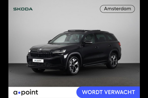 Škoda Kodiaq 1.5 TSI PHEV Sportline Business 204 pk Automaat (DSG) | Verlengde garantie | Navigatie | Panoramadak | Trekhaak (wegklapbaar) | Parkeersensoren | Achteruitrijcamera | Stoelverwarming v/a |