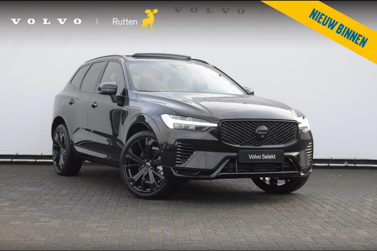 Volvo XC60 T6 350PK Automaat AWD Ultra Black Edition stoelmassage - en ventilatie / Adaptieve cruise control / Harman Kardon / BLIS / Panoramadak / Apple carplay / Parkeersensoren met 360 camera / Elektrisch bedienbare achterklep / Elektrisch verstelbare voorstoelen met geheugen / Stoel en stuurwielverwarming / 21” velgen / Getinte ramen vanaf de B-stijl
