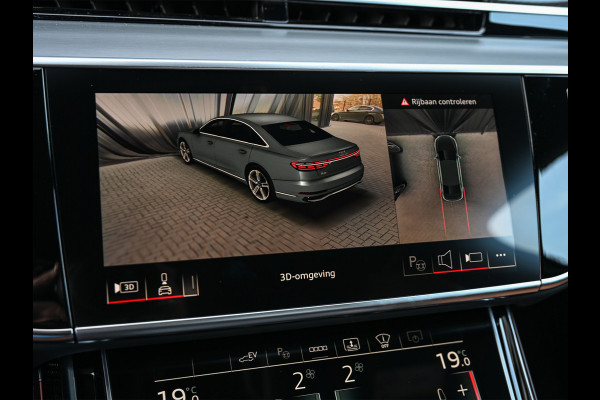 Audi A8 60 TFSI e quattro 463PK S-Line B&O Advanced | Head-Up Display | Achteras besturing | Panorama dak | Trekhaak | Soft-Close | Alcantara hemel bekleding | Carbon inleg | 360 Camera | Standkachel | Adaptive Cruise Control