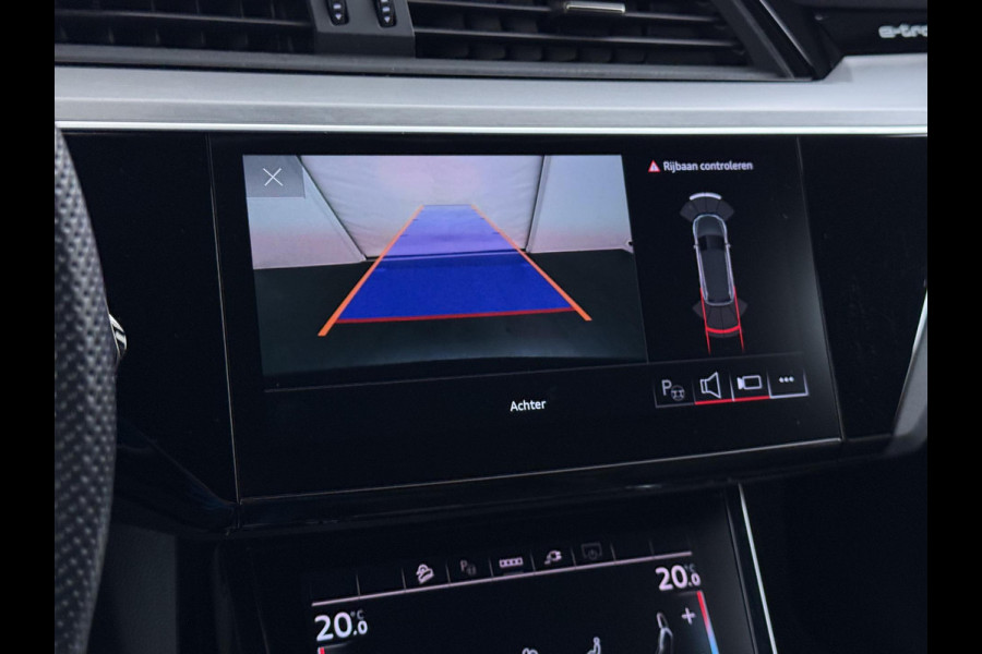 Audi e-tron 55 quattro S edition 95 kWh S-LINE BINNEN & BUITEN | SOH 94% | ORIG. NL AUTO | CAMERA | ELEK. KOFFERBAK | ADAPTIEVE CRUISE CONTROL | STOELVERWARMING | MEMORY SEATS |AFN. TREKHAAK | AUDI DEALER ONDERHOUDEN | RIJKLAAR + 12 MND BOVAG GARANTIE