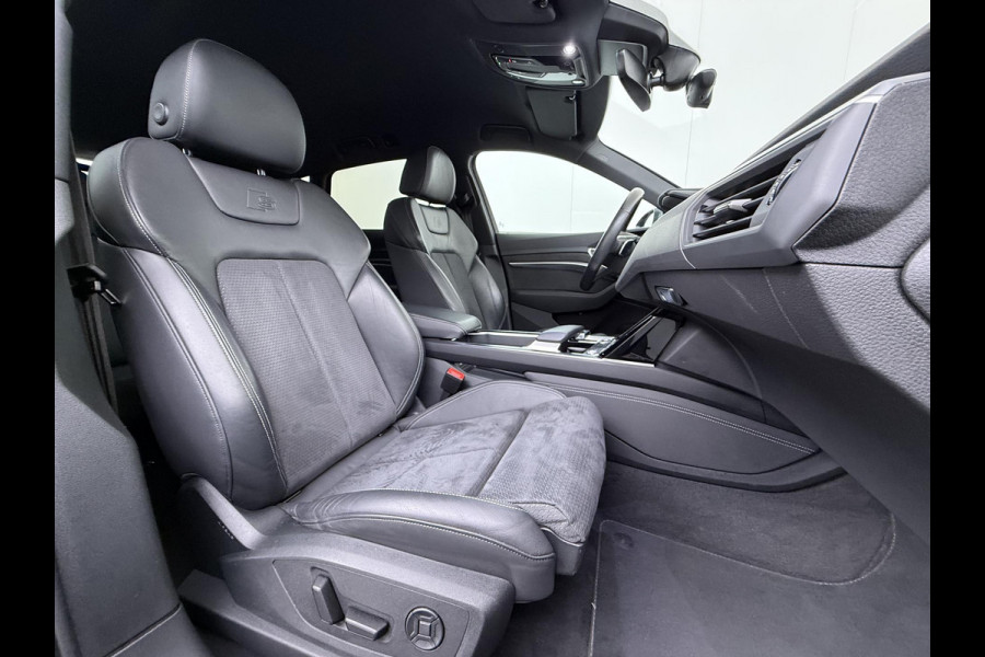 Audi e-tron 55 quattro S edition 95 kWh S-LINE BINNEN & BUITEN | SOH 94% | ORIG. NL AUTO | CAMERA | ELEK. KOFFERBAK | ADAPTIEVE CRUISE CONTROL | STOELVERWARMING | MEMORY SEATS |AFN. TREKHAAK | AUDI DEALER ONDERHOUDEN | RIJKLAAR + 12 MND BOVAG GARANTIE