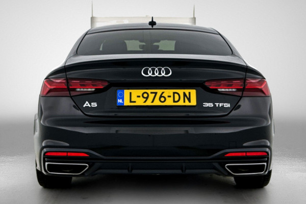 Audi A5 Sportback 35 TFSI Business edition Automaat (GROOT-NAVIGATIE, LED, CARPLAY, SPORTSTOELEN, ELEKT. ACHTERKLEP)