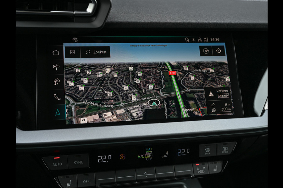 Audi A3 Sportback 45 TFSI e S edition 272pk Competition | Panoramadak | 5 jr garantie | Ambiance interieur | Active Cruise | Sonos Sound | S-Seats + Memory | Head-Up | Camera | Stoelverwarming | Keyless