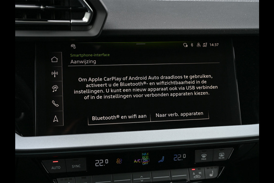 Audi A3 Sportback 45 TFSI e S edition 272pk Competition | Panoramadak | 5 jr garantie | Ambiance interieur | Active Cruise | Sonos Sound | S-Seats + Memory | Head-Up | Camera | Stoelverwarming | Keyless