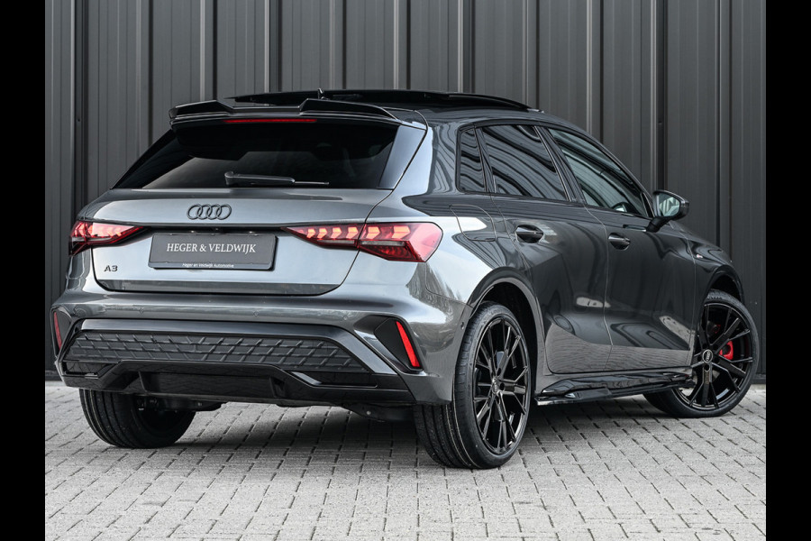 Audi A3 Sportback 45 TFSI e 272pk S edition Competition | Panoramadak | Ambiance interieur | Active Cruise | Sonos Sound | S-Seats + Memory | Head-Up | Camera | Stoelverwarming | Keyless