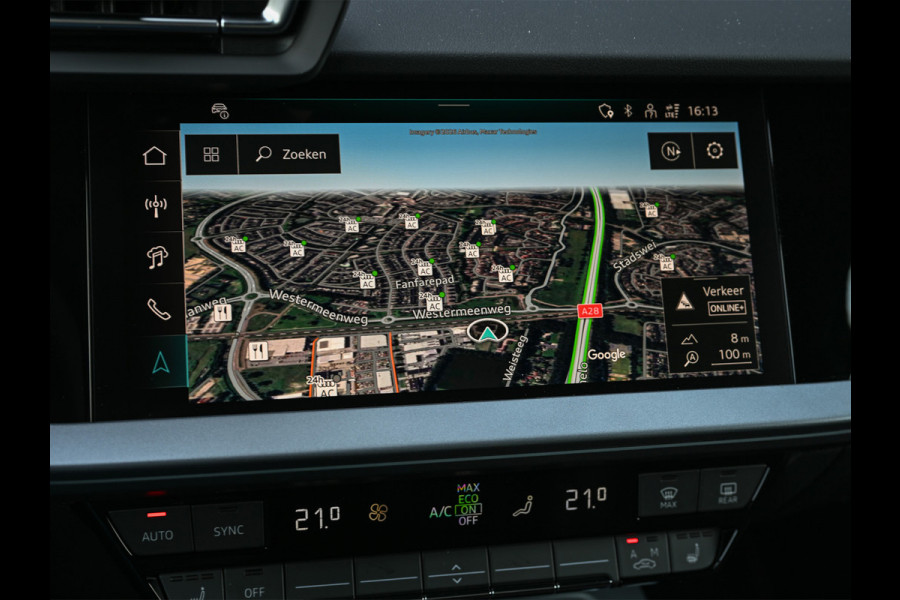 Audi A3 Sportback 45 TFSI e 272pk S edition Competition | Panoramadak | Ambiance interieur | Active Cruise | Sonos Sound | S-Seats + Memory | Head-Up | Camera | Stoelverwarming | Keyless