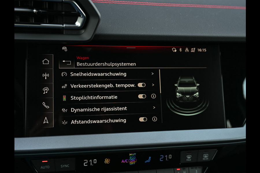 Audi A3 Sportback 45 TFSI e 272pk S edition Competition | Panoramadak | Ambiance interieur | Active Cruise | Sonos Sound | S-Seats + Memory | Head-Up | Camera | Stoelverwarming | Keyless