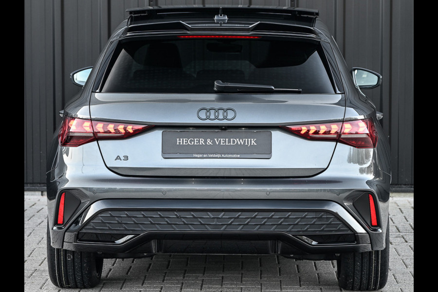 Audi A3 Sportback 45 TFSI e 272pk S edition Competition | Panoramadak | Ambiance interieur | Active Cruise | Sonos Sound | S-Seats + Memory | Head-Up | Camera | Stoelverwarming | Keyless