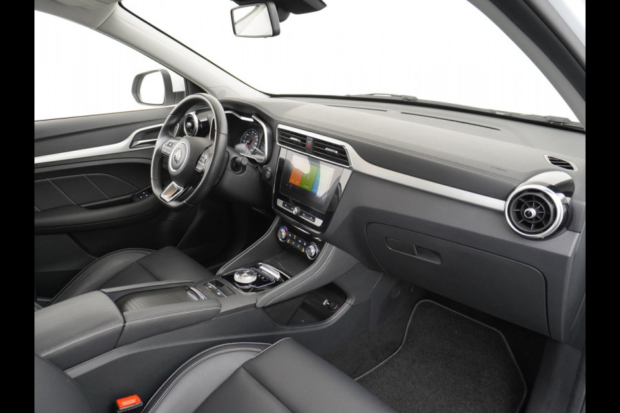 MG ZS AUT. EV Leder Pano-dak Adaptive-Cruise Apple Carplay Android Luxury Navi Camera Airco DAB+ EV45kWh Connected-Services Elec.Stoel+Verwarmd Keyless Lane/Speed Assist Bluetooth Led ESP BAS ASR Botswaarsch.Systeem Bordherkenning Lmv Pdc 3 fase laden