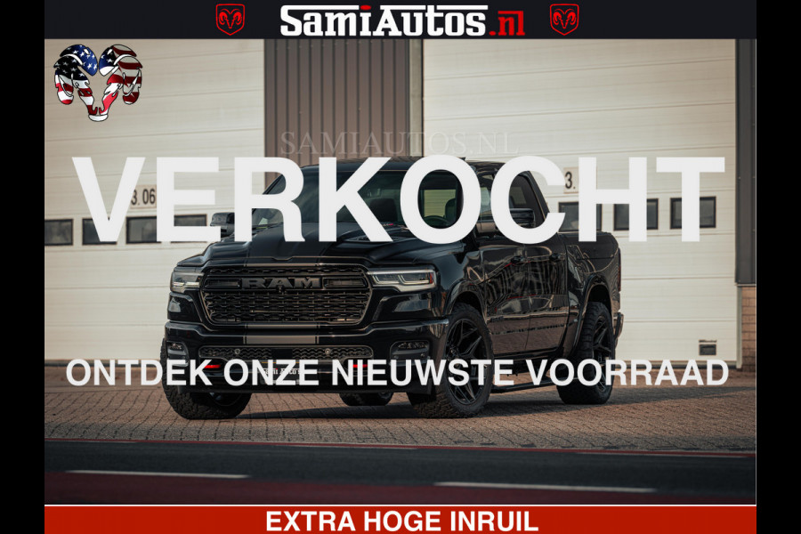 Dodge Ram Limited SPORT H.O 540HP 706Nm | Massage + Full Option | De Meest Luxe en Volle Pick-Up in zijn Klasse | Comfortabele Dubbele Cabine met Royale 5 Zitplaatsen | BPM vrij | Nu Leverbaar uit Voorraad | Voorraad Nr 2348 - 5158