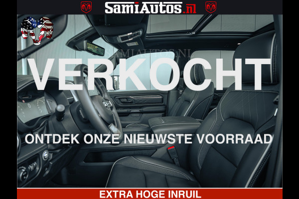 Dodge Ram Limited SPORT H.O 540HP 706Nm | Massage + Full Option | De Meest Luxe en Volle Pick-Up in zijn Klasse | Comfortabele Dubbele Cabine met Royale 5 Zitplaatsen | BPM vrij | Nu Leverbaar uit Voorraad | Voorraad Nr 2348 - 5158