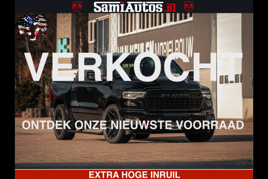 Dodge Ram Limited SPORT H.O 540HP 706Nm | Massage + Full Option | De Meest Luxe en Volle Pick-Up in zijn Klasse | Comfortabele Dubbele Cabine met Royale 5 Zitplaatsen | BPM vrij | Nu Leverbaar uit Voorraad | Voorraad Nr 2348 - 5158