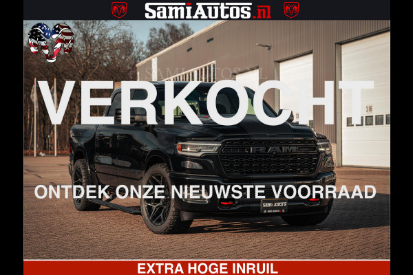Dodge Ram Limited SPORT H.O 540HP 706Nm | Massage + Full Option | De Meest Luxe en Volle Pick-Up in zijn Klasse | Comfortabele Dubbele Cabine met Royale 5 Zitplaatsen | BPM vrij | Nu Leverbaar uit Voorraad | Voorraad Nr 2348 - 5158