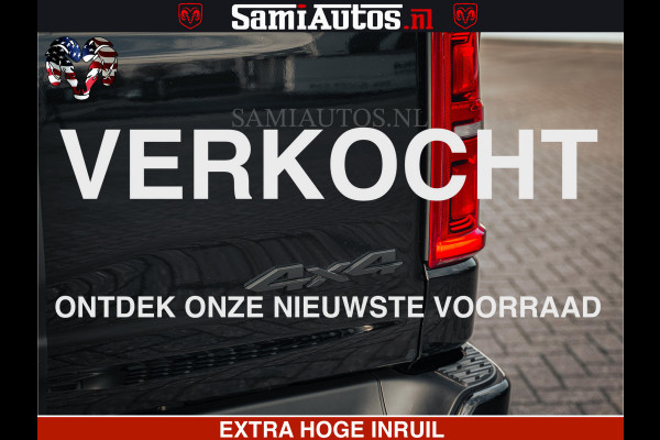 Dodge Ram Limited SPORT H.O 540HP 706Nm | Massage + Full Option | De Meest Luxe en Volle Pick-Up in zijn Klasse | Comfortabele Dubbele Cabine met Royale 5 Zitplaatsen | BPM vrij | Nu Leverbaar uit Voorraad | Voorraad Nr 2348 - 5158
