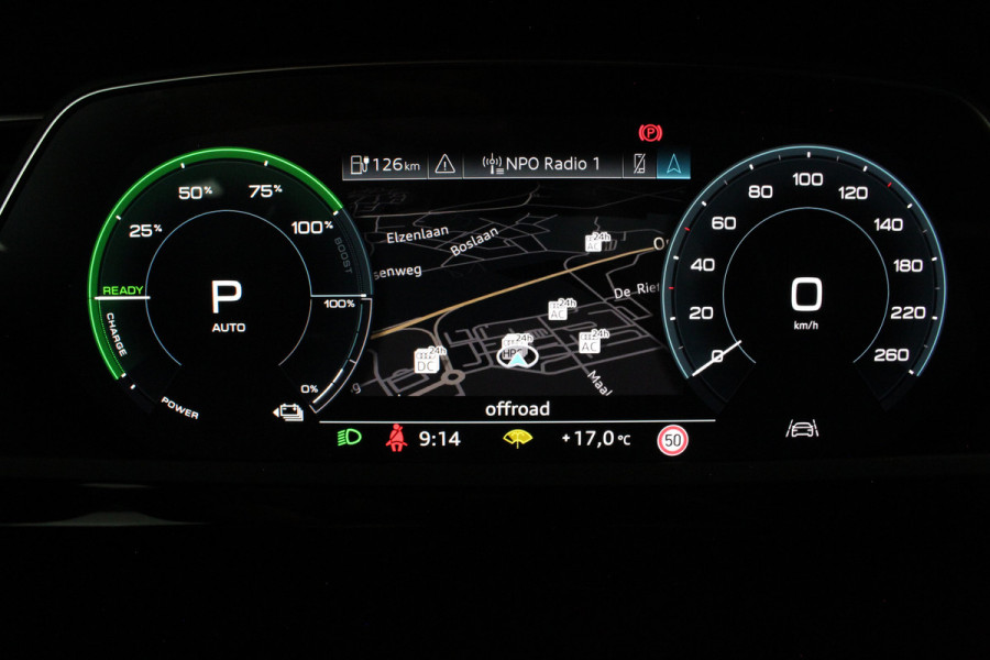 Audi e-tron 55 quattro advanced Pro Line Plus 95 kWh Leer/Memory/Trekhaak/Galaxis blauw/Adaptive Cruise Control