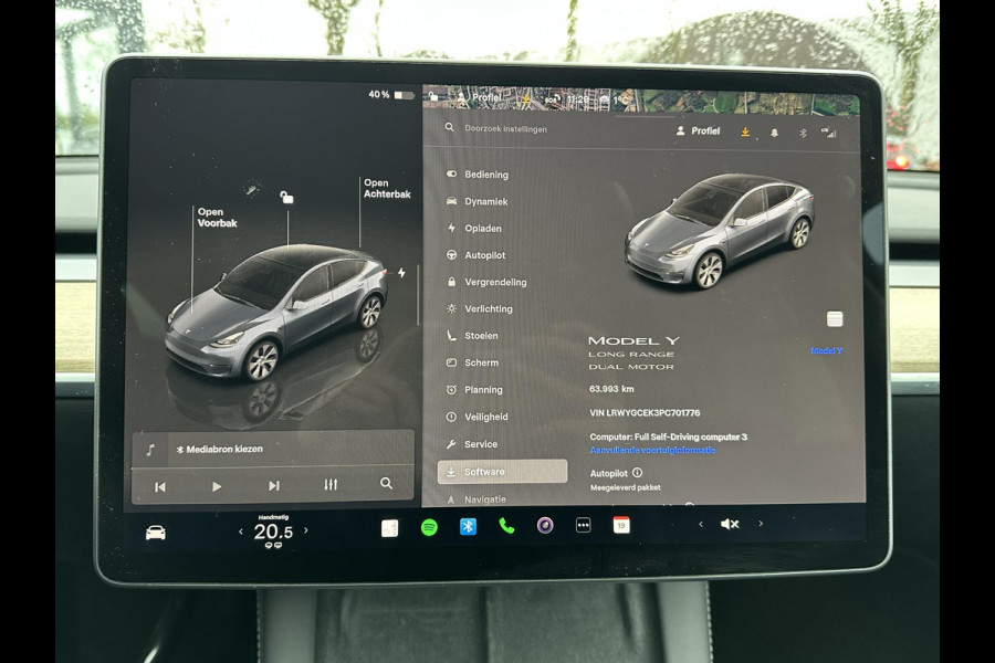 Tesla Model Y Long Range AWD 75 kWh SOH 96% | AFNEEMBARE TREKHAAK | STOEL- EN STUURVERWARMING | FABRIEKSGARANTIE |