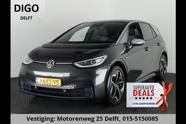Volkswagen ID.3 First Plus 58 kWh ACCU 89%! BIJNA 2021 . STUUR & STOEL VERWARMING . PARKEERSENSOREN VOOR/ACHTER .