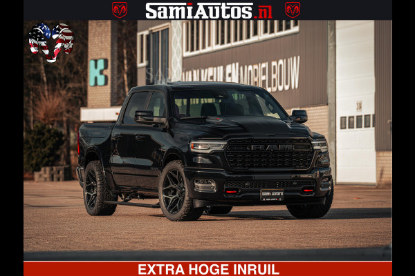 Dodge Ram Limited Night H.O 540HP 706Nm | Massage + Full Option | De Meest Luxe en Volle Pick-Up in zijn Klasse | Comfortabele Dubbele Cabine met Royale 5 Zitplaatsen | BPM vrij | Nu Leverbaar uit Voorraad | Voorraad Nr 2328 -  5157