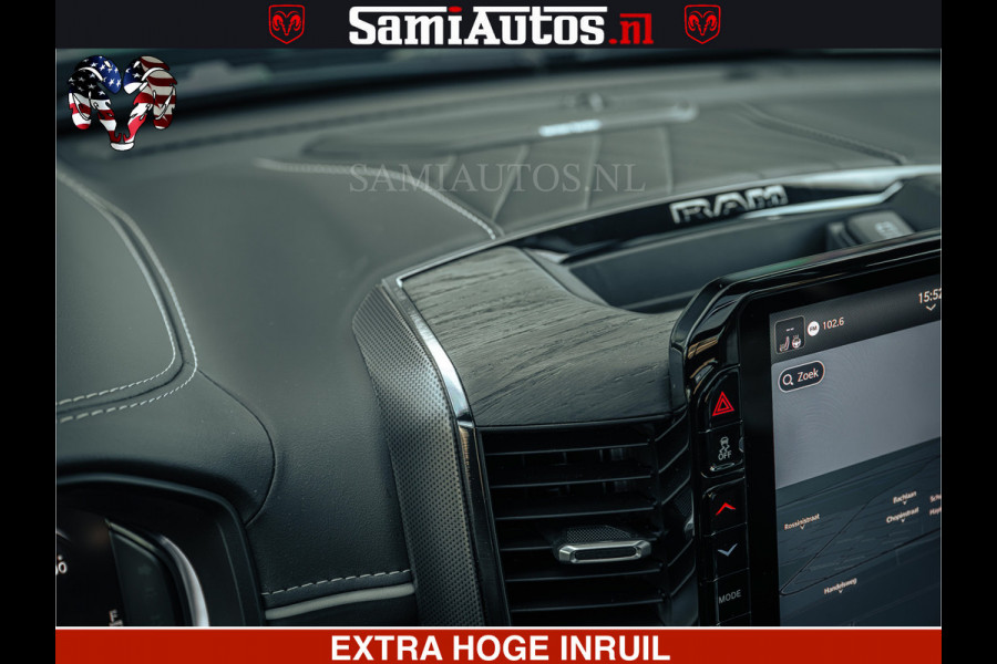 Dodge Ram Limited Night H.O 540HP 706Nm | Massage + Full Option | De Meest Luxe en Volle Pick-Up in zijn Klasse | Comfortabele Dubbele Cabine met Royale 5 Zitplaatsen | BPM vrij | Nu Leverbaar uit Voorraad | Voorraad Nr 2328 -  5157