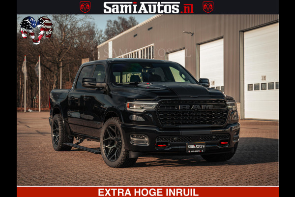 Dodge Ram Limited Night H.O 540HP 706Nm | Massage + Full Option | De Meest Luxe en Volle Pick-Up in zijn Klasse | Comfortabele Dubbele Cabine met Royale 5 Zitplaatsen | BPM vrij | Nu Leverbaar uit Voorraad | Voorraad Nr 2328 -  5157