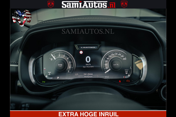 Dodge Ram Limited Night H.O 540HP 706Nm | Massage + Full Option | De Meest Luxe en Volle Pick-Up in zijn Klasse | Comfortabele Dubbele Cabine met Royale 5 Zitplaatsen | BPM vrij | Nu Leverbaar uit Voorraad | Voorraad Nr 2328 -  5157