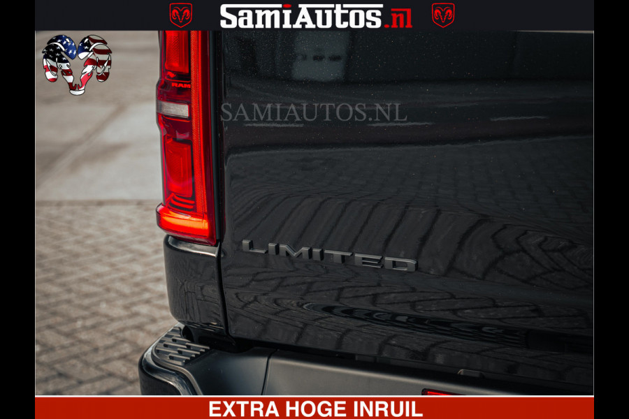 Dodge Ram Limited Night H.O 540HP 706Nm | Massage + Full Option | De Meest Luxe en Volle Pick-Up in zijn Klasse | Comfortabele Dubbele Cabine met Royale 5 Zitplaatsen | BPM vrij | Nu Leverbaar uit Voorraad | Voorraad Nr 2328 -  5157