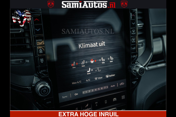 Dodge Ram Limited Night H.O 540HP 706Nm | Massage + Full Option | De Meest Luxe en Volle Pick-Up in zijn Klasse | Comfortabele Dubbele Cabine met Royale 5 Zitplaatsen | BPM vrij | Nu Leverbaar uit Voorraad | Voorraad Nr 2328 -  5157