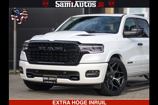 Dodge Ram Limited Night High Output 540HP 706Nm | Massage + Full Option | De Meest Luxe en Volle Pick-Up in zijn Klasse | Comfortabele Dubbele Cabine met Royale 5 Zitplaatsen | BPM vrij | Nu Leverbaar uit Voorraad | Voorraad Nr 2352 - 7649