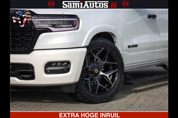 Dodge Ram Limited Night High Output 540HP 706Nm | Massage + Full Option | De Meest Luxe en Volle Pick-Up in zijn Klasse | Comfortabele Dubbele Cabine met Royale 5 Zitplaatsen | BPM vrij | Nu Leverbaar uit Voorraad | Voorraad Nr 2352 - 7649
