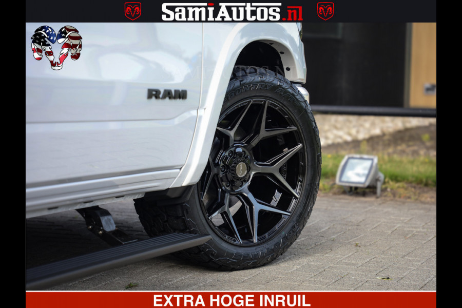 Dodge Ram Limited Night High Output 540HP 706Nm | Massage + Full Option | De Meest Luxe en Volle Pick-Up in zijn Klasse | Comfortabele Dubbele Cabine met Royale 5 Zitplaatsen | BPM vrij | Nu Leverbaar uit Voorraad | Voorraad Nr 2352 - 7649