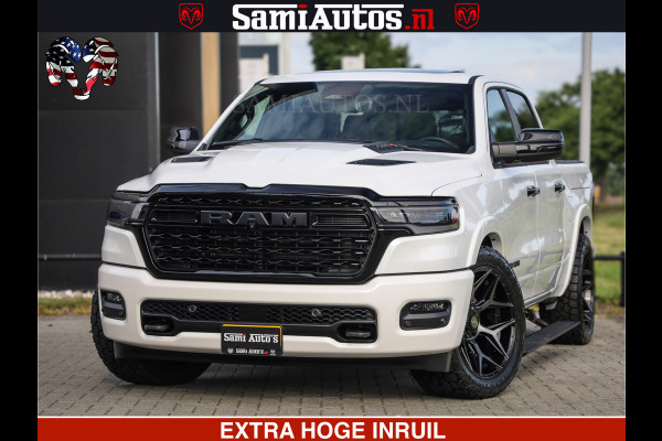 Dodge Ram Limited Night High Output 540HP 706Nm | Massage + Full Option | De Meest Luxe en Volle Pick-Up in zijn Klasse | Comfortabele Dubbele Cabine met Royale 5 Zitplaatsen | BPM vrij | Nu Leverbaar uit Voorraad | Voorraad Nr 2352 - 7649