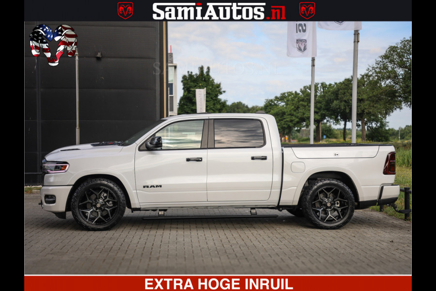 Dodge Ram Limited Night High Output 540HP 706Nm | Massage + Full Option | De Meest Luxe en Volle Pick-Up in zijn Klasse | Comfortabele Dubbele Cabine met Royale 5 Zitplaatsen | BPM vrij | Nu Leverbaar uit Voorraad | Voorraad Nr 2352 - 7649