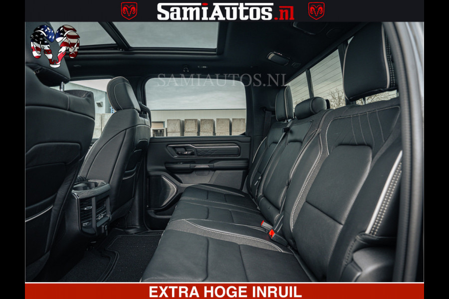 Dodge Ram 1500 Limited Night H.O 540HP 706Nm | Massage + Full Option | De Meest Luxe en Volle Pick-Up in zijn Klasse | Comfortabele Dubbele Cabine met Royale 5 Zitplaatsen | BPM vrij | Nu Leverbaar uit Voorraad | Voorraad Nr 2295 - 8559