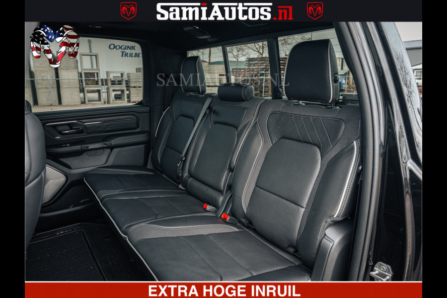 Dodge Ram 1500 Limited Night H.O 540HP 706Nm | Massage + Full Option | De Meest Luxe en Volle Pick-Up in zijn Klasse | Comfortabele Dubbele Cabine met Royale 5 Zitplaatsen | BPM vrij | Nu Leverbaar uit Voorraad | Voorraad Nr 2295 - 8559