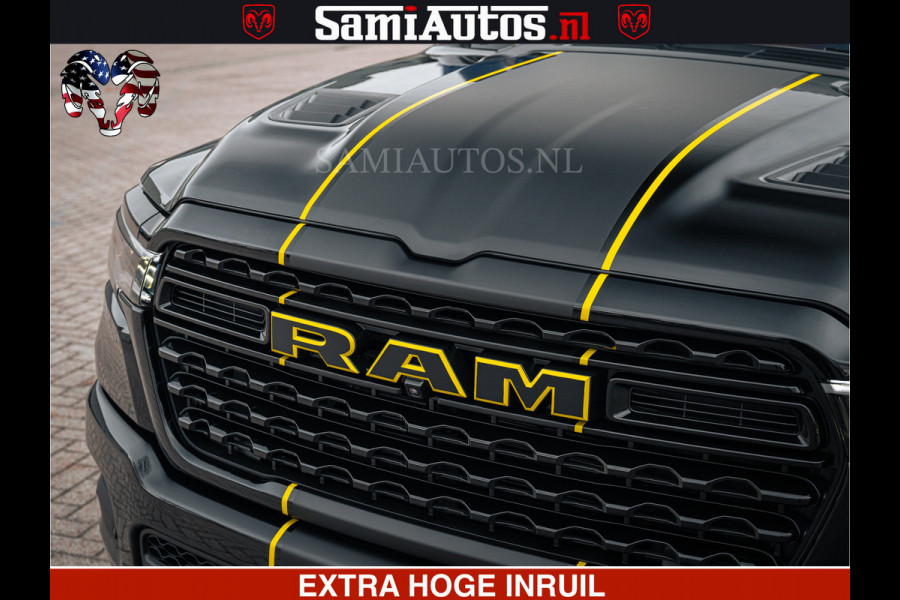 Dodge Ram 1500 Limited Night H.O 540HP 706Nm | Massage + Full Option | De Meest Luxe en Volle Pick-Up in zijn Klasse | Comfortabele Dubbele Cabine met Royale 5 Zitplaatsen | BPM vrij | Nu Leverbaar uit Voorraad | Voorraad Nr 2295 - 8559