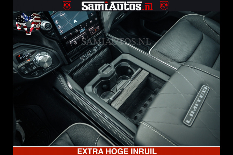 Dodge Ram 1500 Limited Night H.O 540HP 706Nm | Massage + Full Option | De Meest Luxe en Volle Pick-Up in zijn Klasse | Comfortabele Dubbele Cabine met Royale 5 Zitplaatsen | BPM vrij | Nu Leverbaar uit Voorraad | Voorraad Nr 2295 - 8559