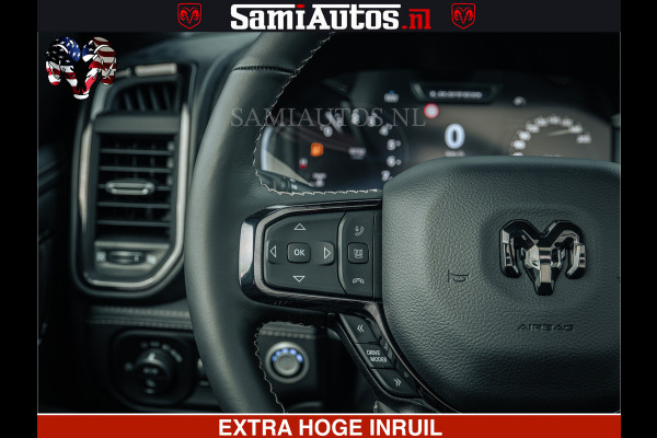Dodge Ram 1500 Limited Night H.O 540HP 706Nm | Massage + Full Option | De Meest Luxe en Volle Pick-Up in zijn Klasse | Comfortabele Dubbele Cabine met Royale 5 Zitplaatsen | BPM vrij | Nu Leverbaar uit Voorraad | Voorraad Nr 2295 - 8559
